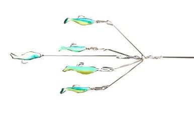 9ers Lures 9ers Shad 7" 4 Arm Shad Rig Lures 3 9ers Lures 9ers Shad 7" 4 Arm Shad Rig Lures
