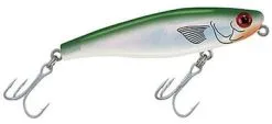 MirrOlure 26MR MirrOmullet Surface Walker Lure Green/White/Silver Lumi