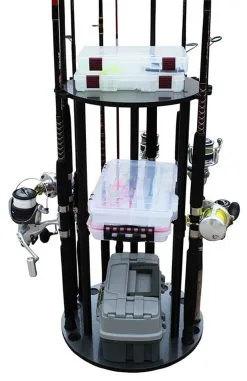 Rush Creek Creations 17 Rod Round Spinning Storage Rack