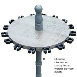Rush Creek Creations 16 Rod Round Storage Floor Rack - Barn Wood -Saltwater Rods & Poles Sales rush creek creations 38 3029 16 rod storage floor rack 47704.1651237230