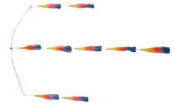 Sportfish 36in Spreader Bar W/ 9 - 9in Machine Green